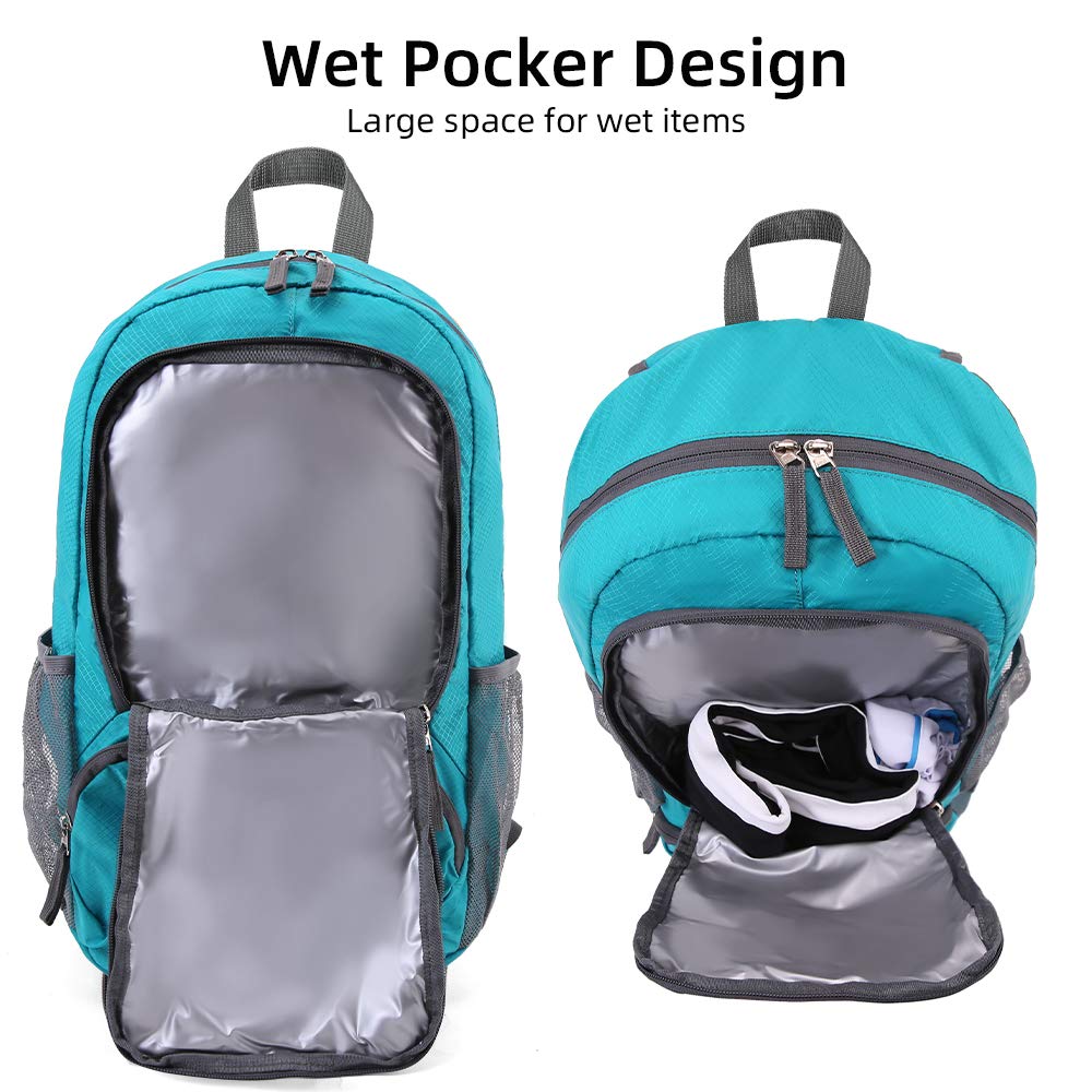 FENGDONG 35L Lightweight Foldable Waterproof Packable Travel Small Hiking Backpack Daypack for men women