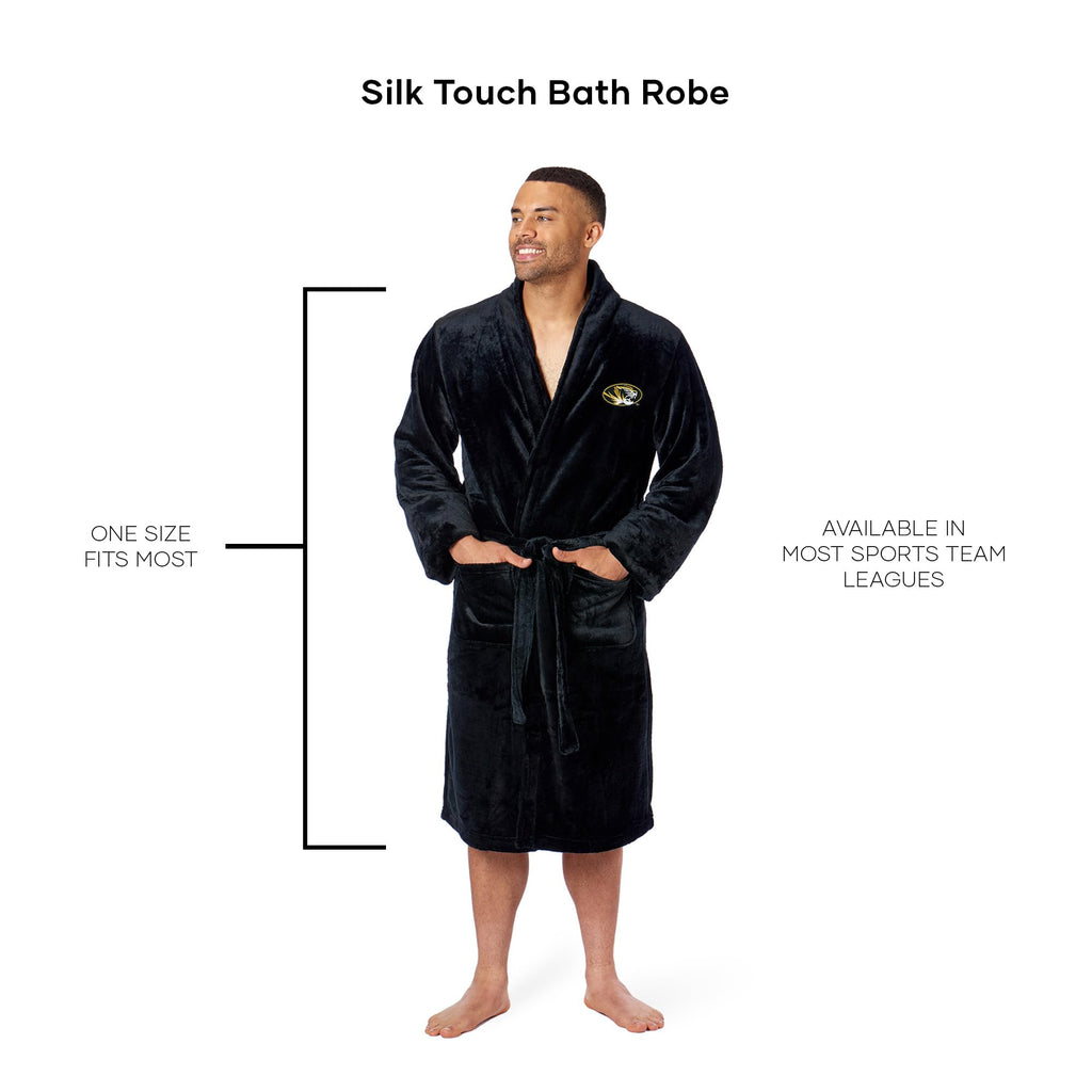 Northwest NCAA Adult Unisex Silk Touch Bathrobe, Officially Licensed Loungewear, Soft Plush Polyester