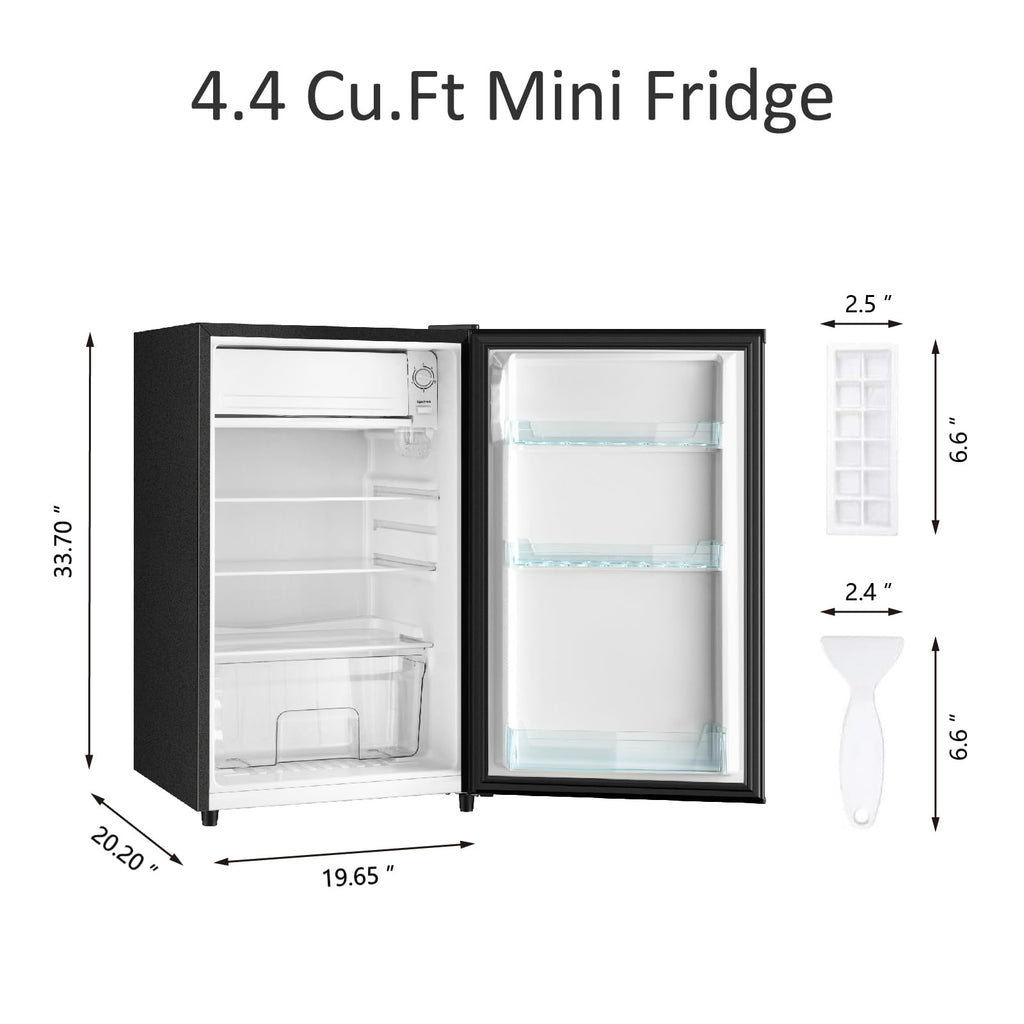 HAILANG 3.1 Cu.Ft Mini Fridge with Freezer, Single Door Mini Refrigerator, 5 Settings Temperature Adjustable, Compact Refrigerator for Apartment,Dorm, Office, Bedroom
