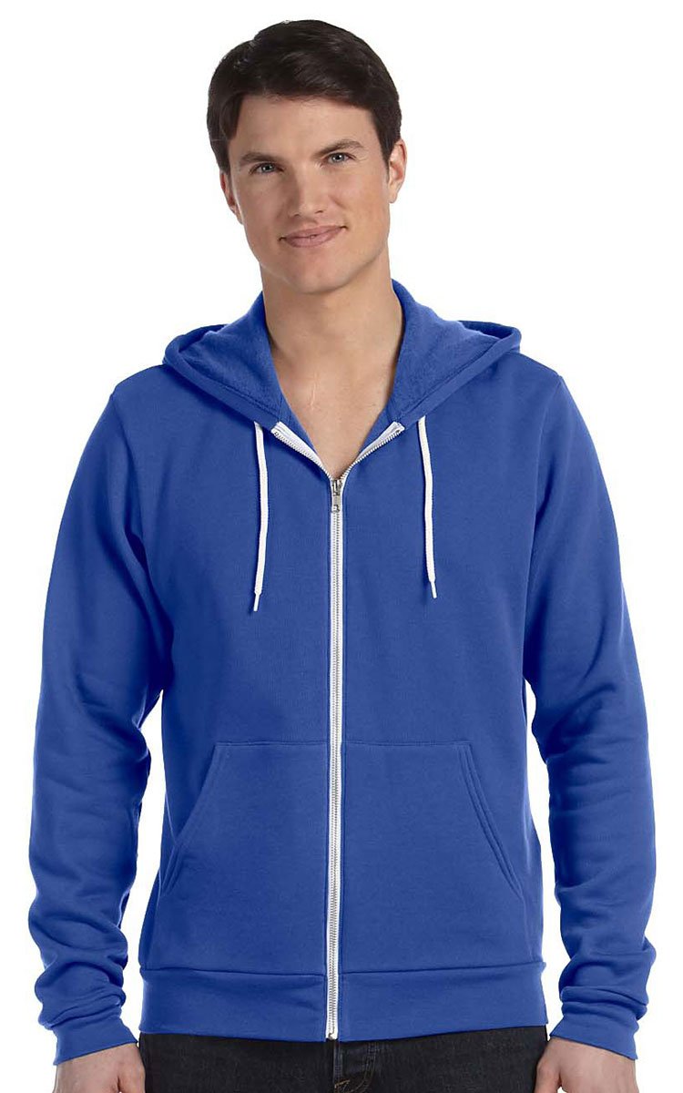 Bella & Canvas Men's 3739 Unisex Poly-Cotton Fleece Full-Zip Hoodie