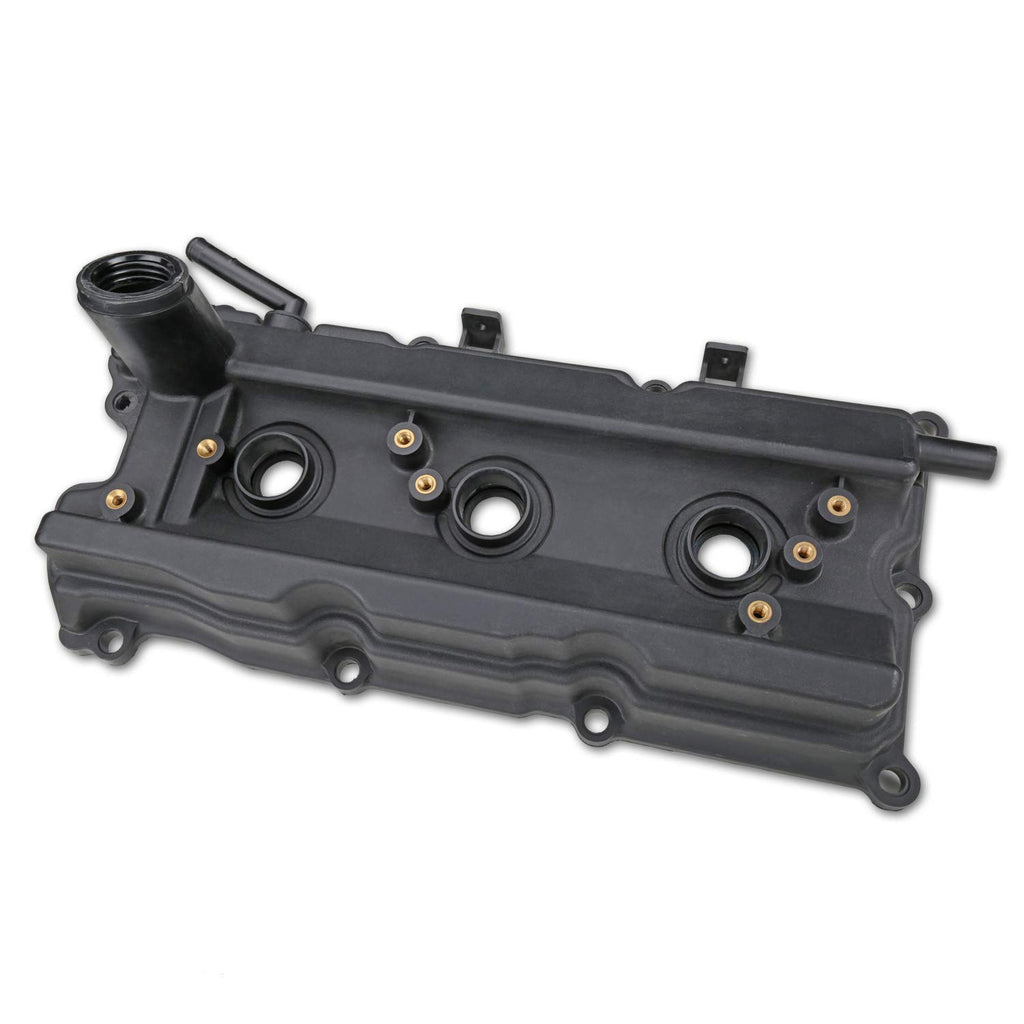 MITZONE Engine Valve Cover Set with Bolts & Oil Cap & Gaskets & Spark Plug Tube Seals & P CV Cover Compatible with 2003-2008 Nissan 350Z Infiniti FX35 G35 M35 VQ35DE 3.5L Part# 13264AM600 13264AM610