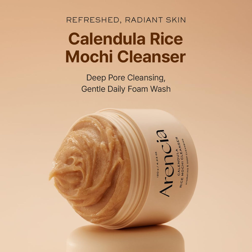 Arencia Calendula Rice Mochi Fresh Cleanser - Moisturizing & Deep-Cleansing (1.76oz)