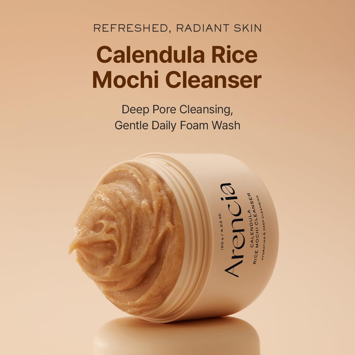 Arencia Calendula Rice Mochi Fresh Cleanser - Moisturizing & Deep-Cleansing (1.76oz)