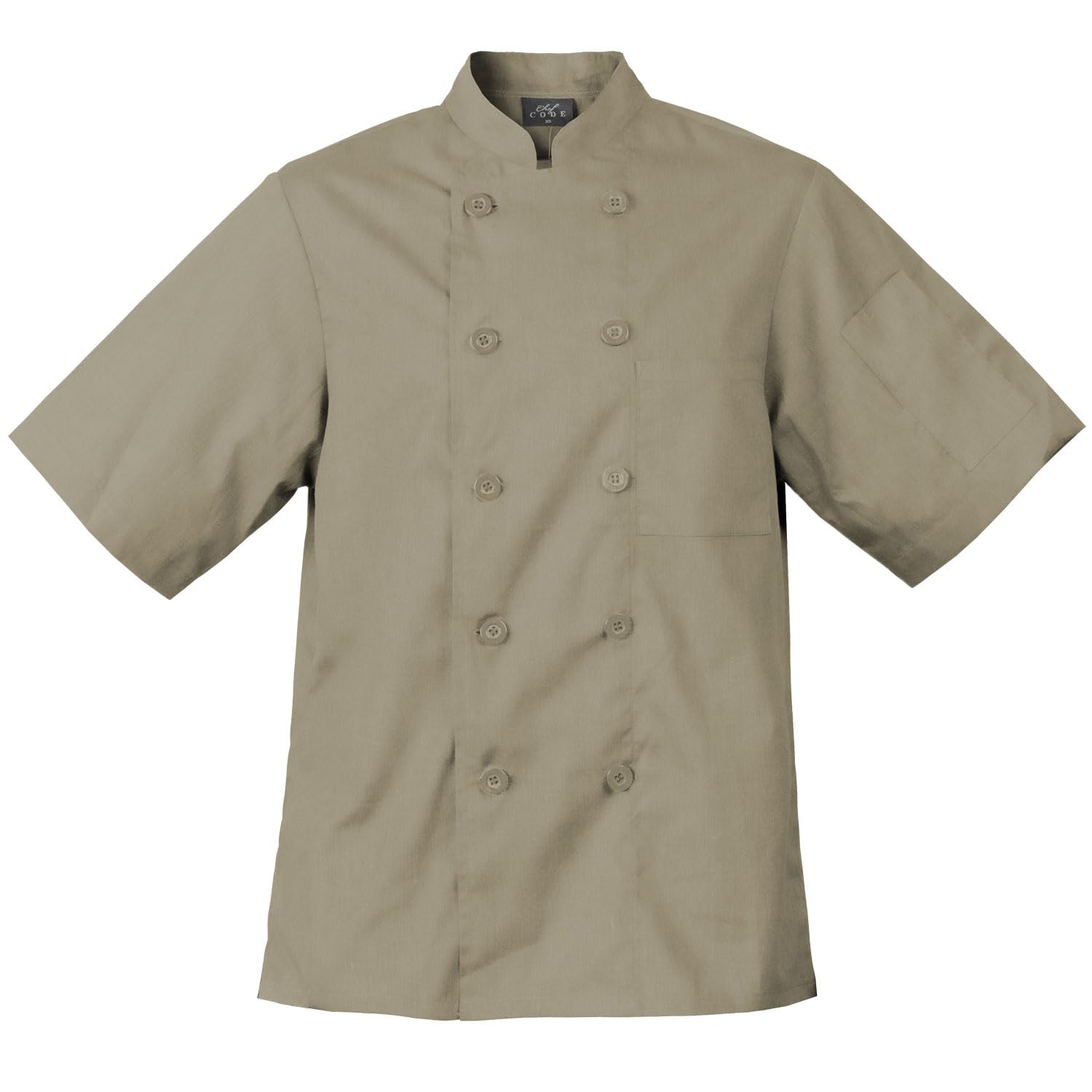 Chef Code Men's Short Sleeve Unisex Classic Chef Coat