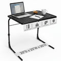 Table-Mate TV Tray Table | Portable Desk Folding Dinner Tray, Couch Table Trays for Eating Snack Food, Portable Laptop Desk, Bed Trays for Eating | Adjustable TV Trays with 3 Angles and Cup Holder