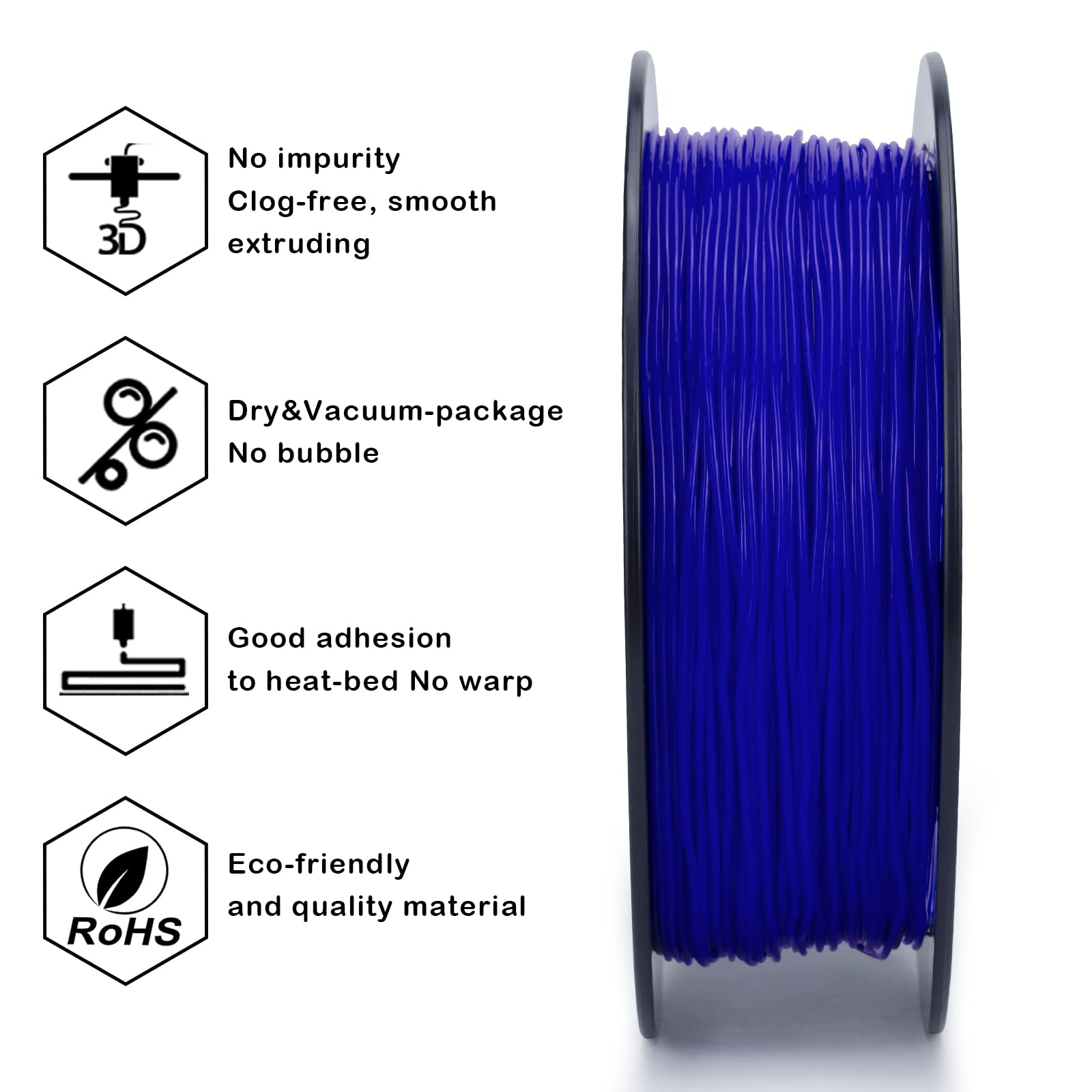 ZIRO TPU Filament 1.75mm 3D Printer Filament, Shore 95A Hardness TPU, Flexible Soft Material, 0.8KG/1.8lbs Spool, Fit Most FDM 3D Printers, Black