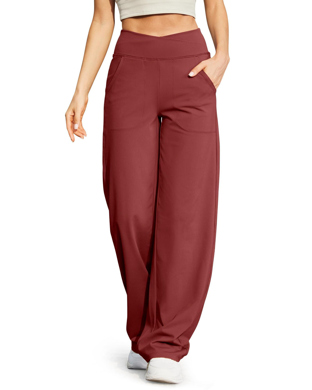 G4Free Wide Leg Pants for Women Loose Yoga Pants with Pockets Petite/Regular/Tall Stretch Casual Lounge Pants