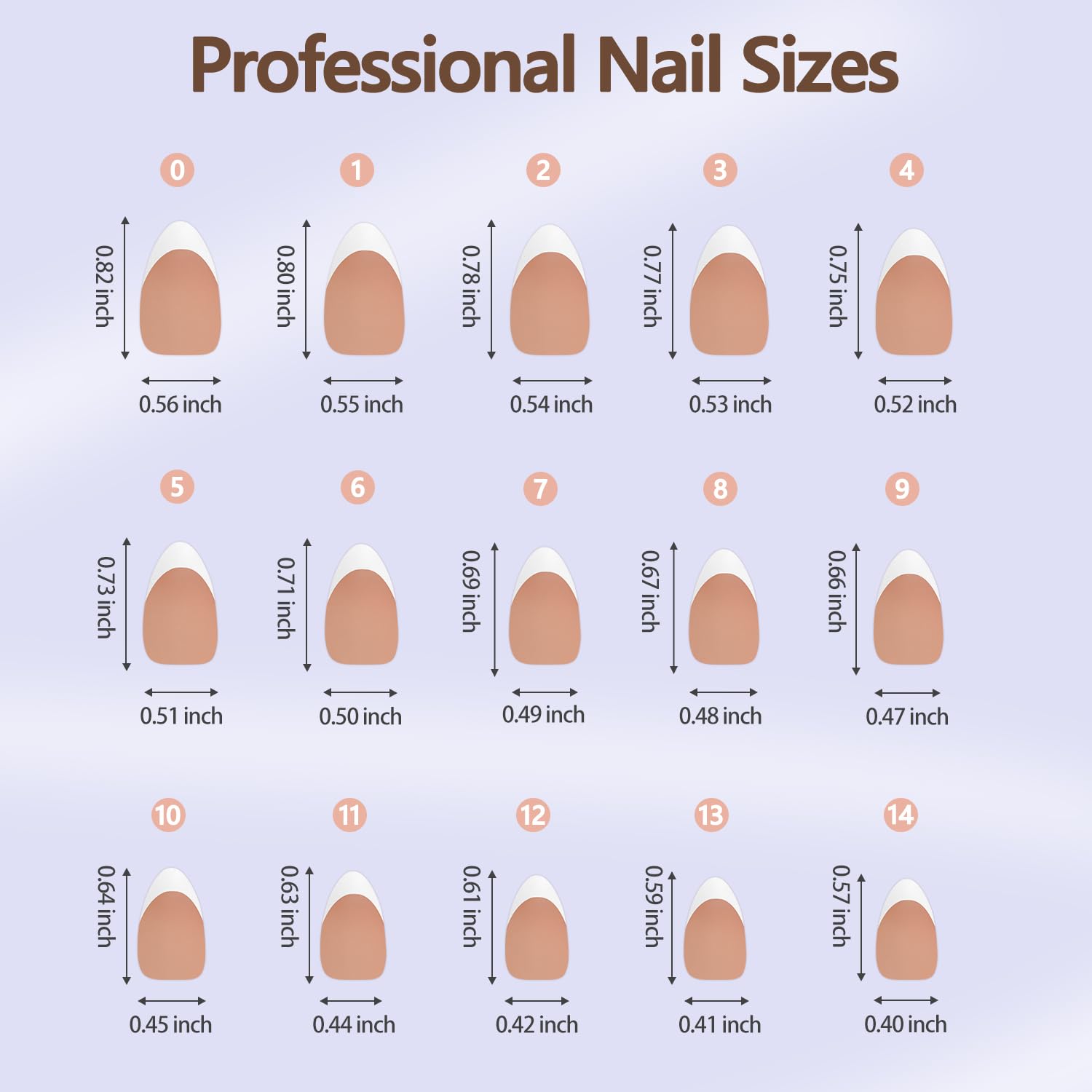 Misssix XBASICTIPS French Tip Press On Nails, 300Pcs French Gel Nail Tips Long Square, Soft Gel Pre-shaped No Need to File 3 in 1 Tips, Fake Nails for Nail Art DIY Extension Designs 15 Sizes