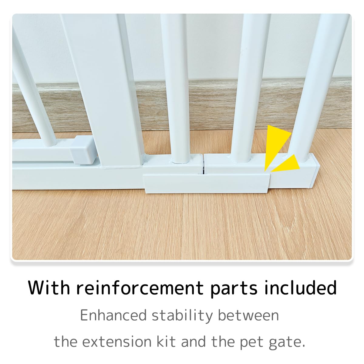 Lumizone Extra Tall Cat Gate Extension Kit 55.12" High 4.13" Wide Black | Tall Pet Gate Dog Gate for Doorway Hallway Stairs Pressure Mounted Extra Wide 1.37" Gap No Drilling