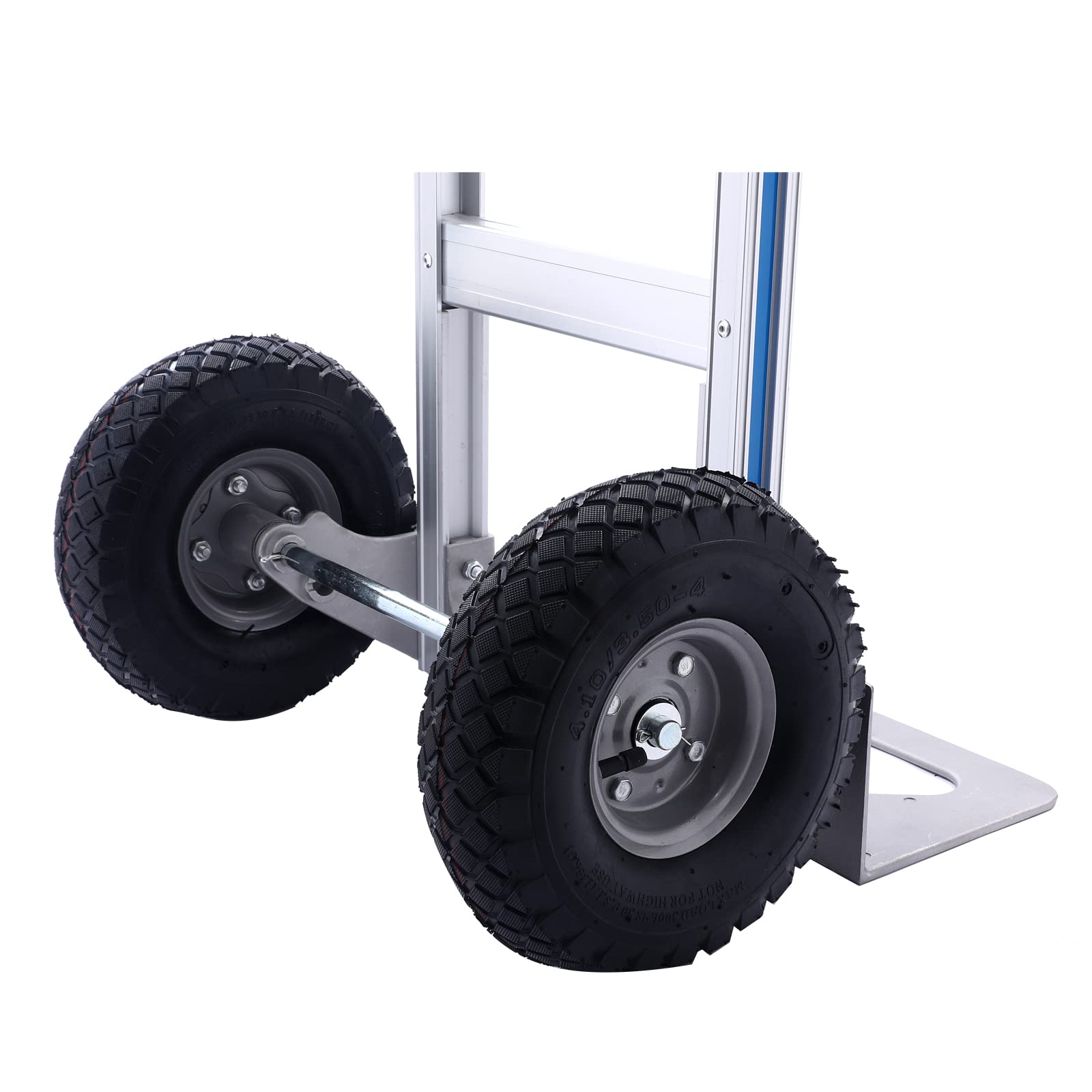 LEADALLWAY Hand Truck Aluminum Foldable Hand Cart with 6" Wheels 220 lbs Capacity
