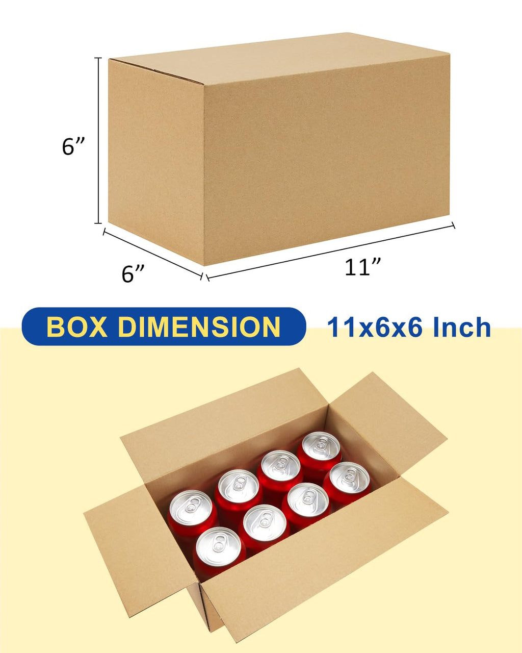 40-Pack-Small-Shipping-Boxes-6x4x4, Corrugated-Cardboard-Boxes-for-Packaging-Small-Business, Brown-Boxes-Mailers