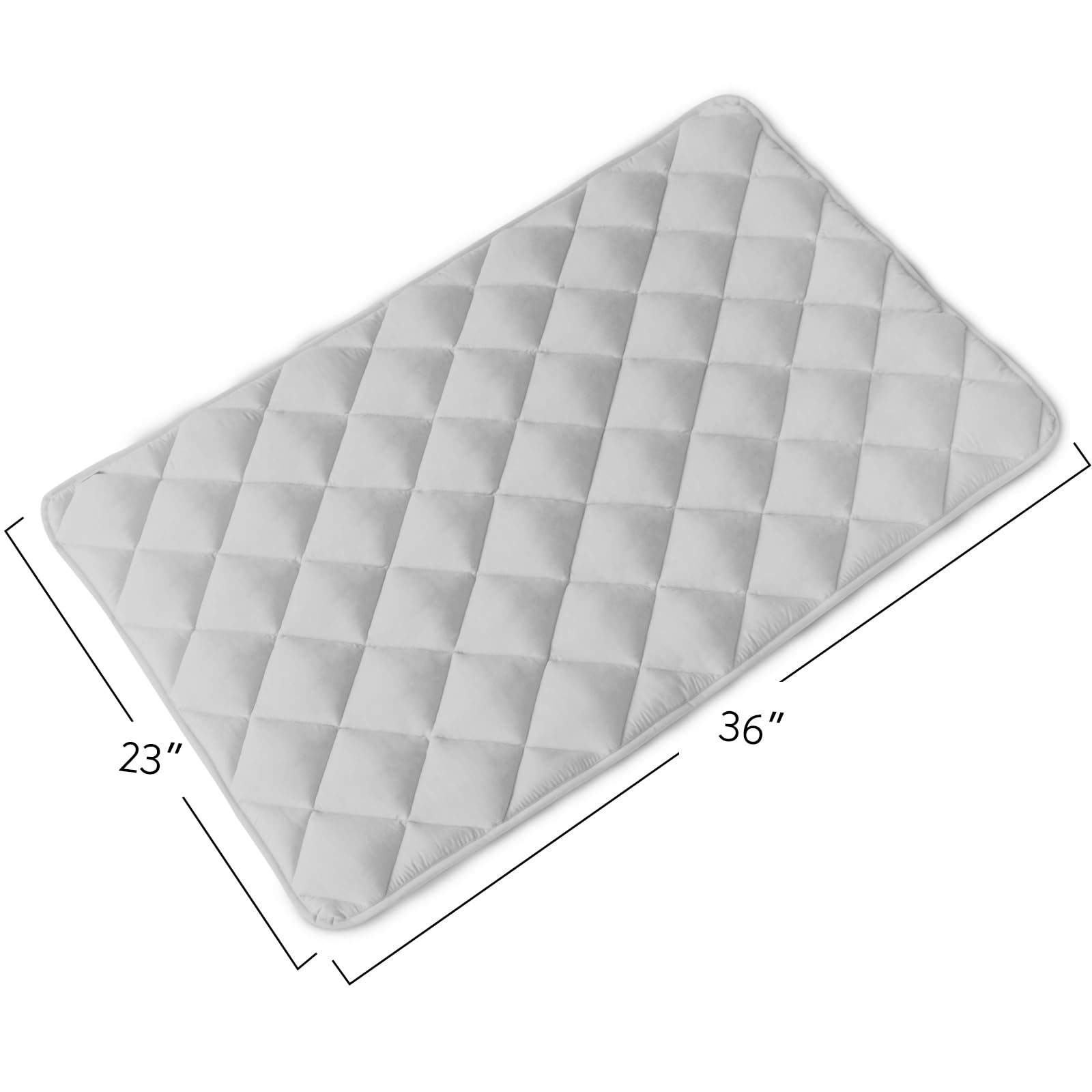 Magik & Kover Dog Crate Pad 2 Pack, Soft Dog Crate Mat with Anti-Slip Bottom, Machine Washable Kennel Pad, Fits 24 Inch, Grey