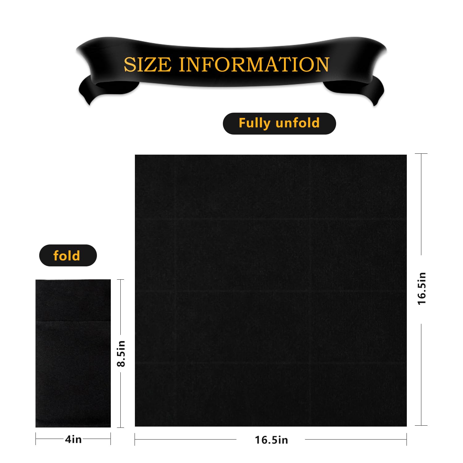 KAMMAK Black Napkins Disposable with Pocket Wedding Decorative Dinner Paper Napkins 100 Pack Linen Feel Prefolded Guest Hand Towels for Party Decoration, Cocktail Reception, Hotel (16.5 x 16.5 inch)