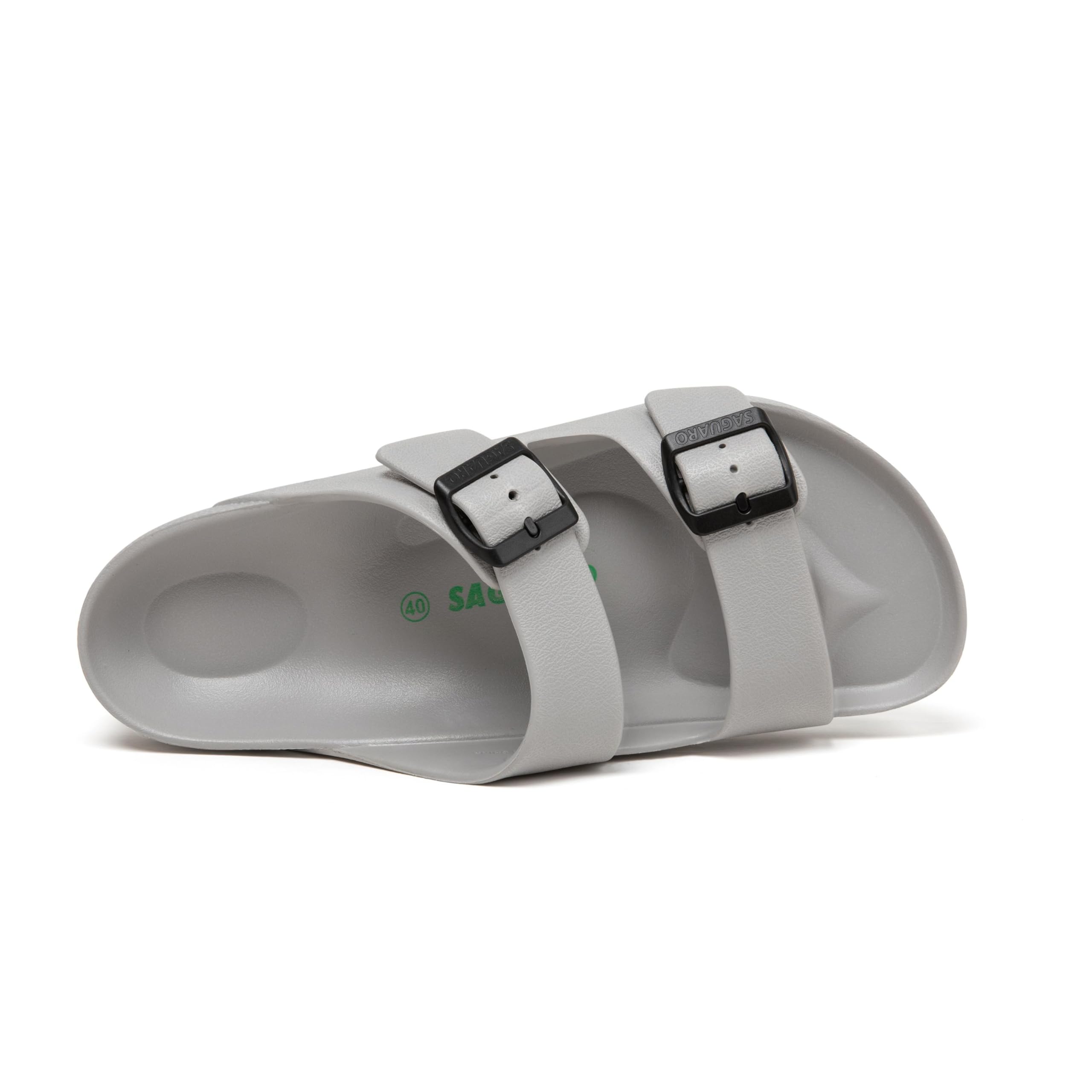 SAGUARO Men's Women's Comfort Double Buckle Sandals Lightweight Adjustable EVA Sandals with Rubble Sole