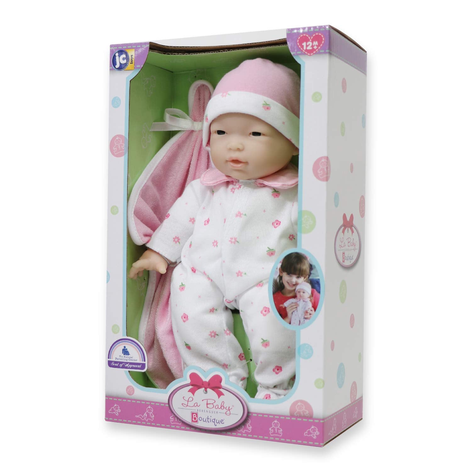 JC Toys La Baby Caucasian Baby Doll Set – 11 Inch Soft Body Doll with Accessories Including a Removable Blue Outfit – Small Baby Doll Toy for Children 12 Months and Older