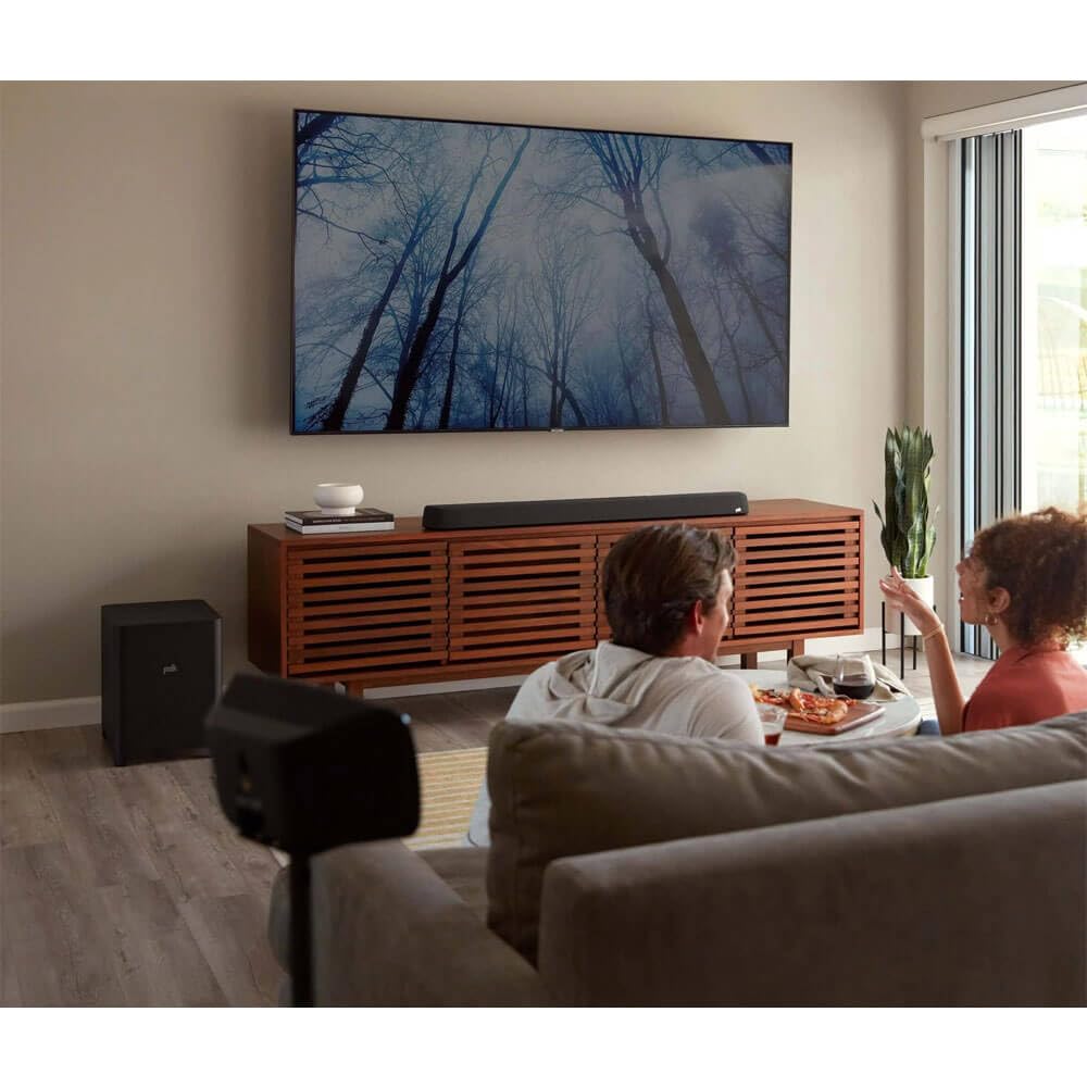 Polk Audio MagniFi Max AX 5.1.2 Channel Sound Bar with 10" Wireless Subwoofer, Dolby Atmos and DTS:X Certified, Polk's Patented VoiceAdjust & SDA Technologies, TV Speakers, Easy Setup, Black