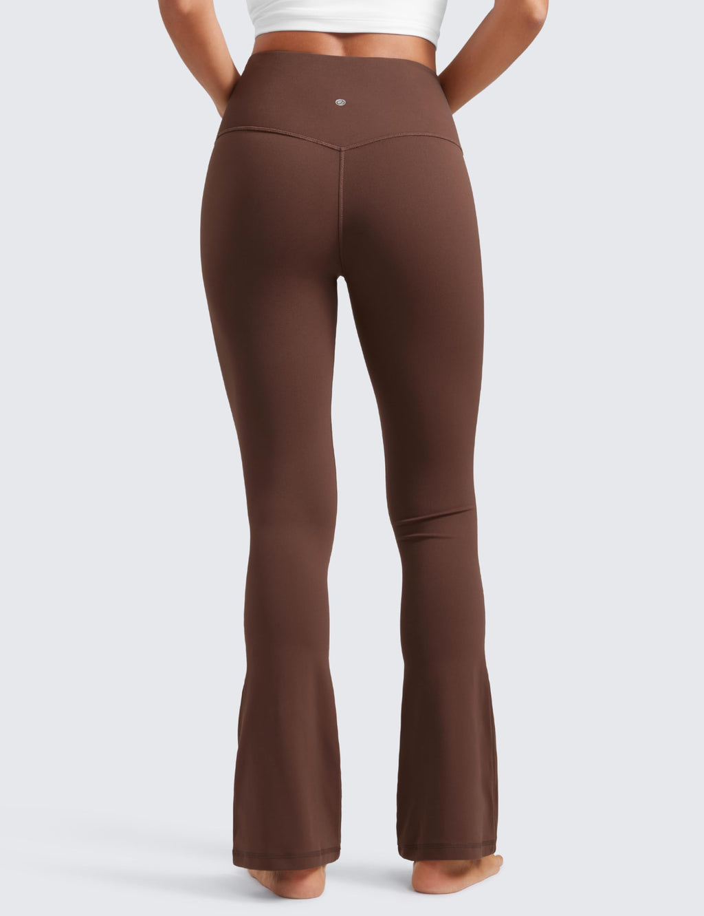 CRZ YOGA Butterluxe Mini Flared Leggings 30"/31.5"/33'' - High Waist Bootcut Casual Lounge Women Yoga Pants with Pocket