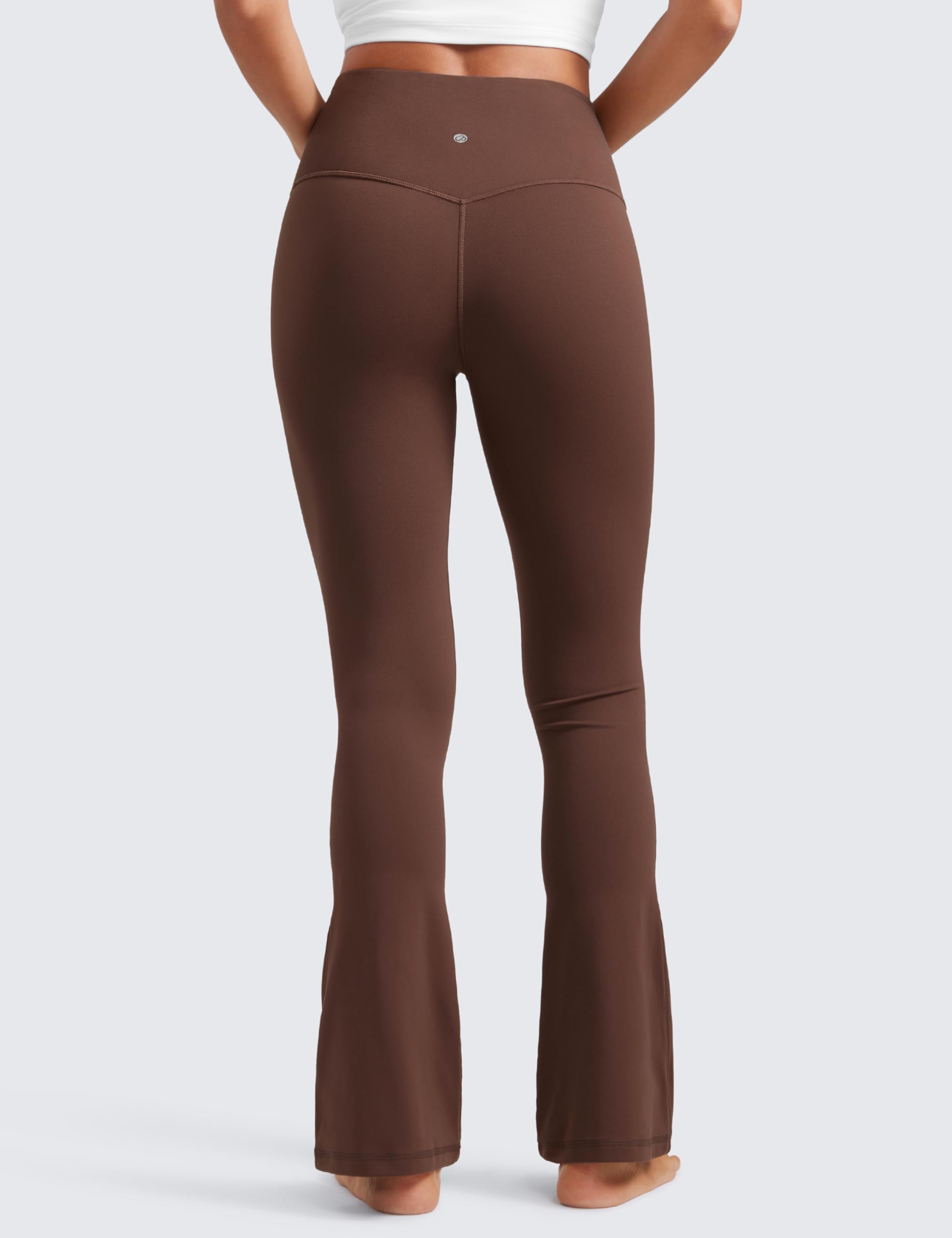CRZ YOGA Butterluxe Mini Flared Leggings 30"/31.5"/33'' - High Waist Bootcut Casual Lounge Women Yoga Pants with Pocket