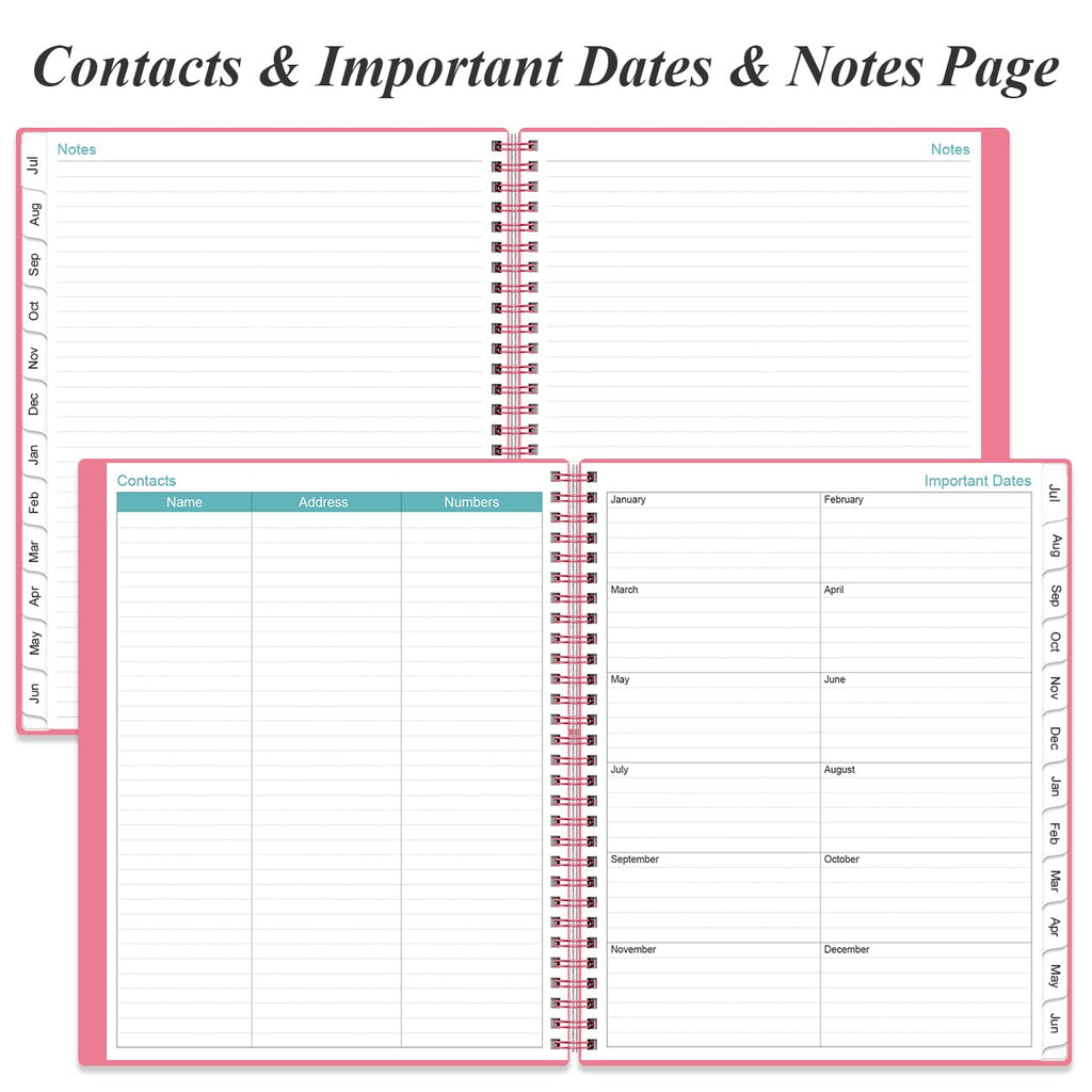 2026-2027 Daily & Monthly Planner - One Page Per Day, Daily Planner from July 2026 to June 2027, Planner 2026-2027 with 12 Monthly Tabs, 6.4" x 8.5", Black