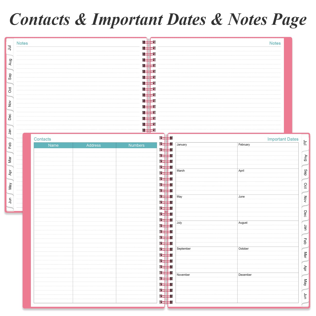 2026-2027 Daily & Monthly Planner - One Page Per Day, Daily Planner from July 2026 to June 2027, Planner 2026-2027 with 12 Monthly Tabs, 6.4" x 8.5", Black