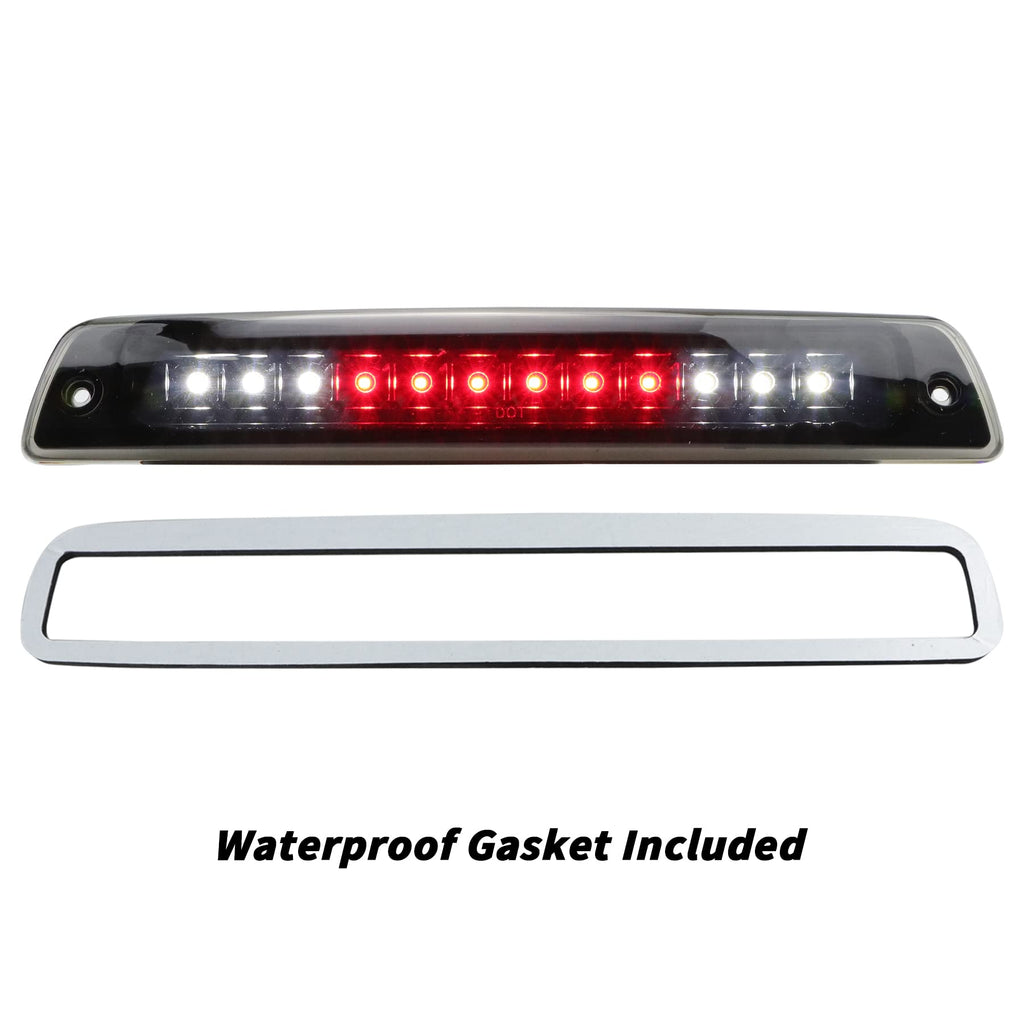 Tresound For 1994-2001 Dodge Ram 1500/2500/ 3500 Third 3rd LED Brake Light Cargo Lamp High Mount Brake Light Replacement (Black+ Smoke Lens)