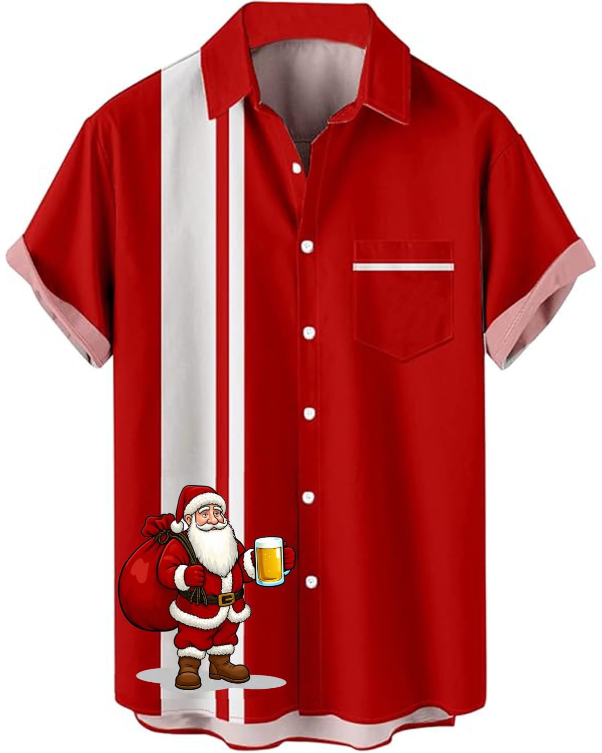 Bowling Shirts for Men Print Short Sleeve Regular Fit Hawaiian Casual Button Down Beach Shirts