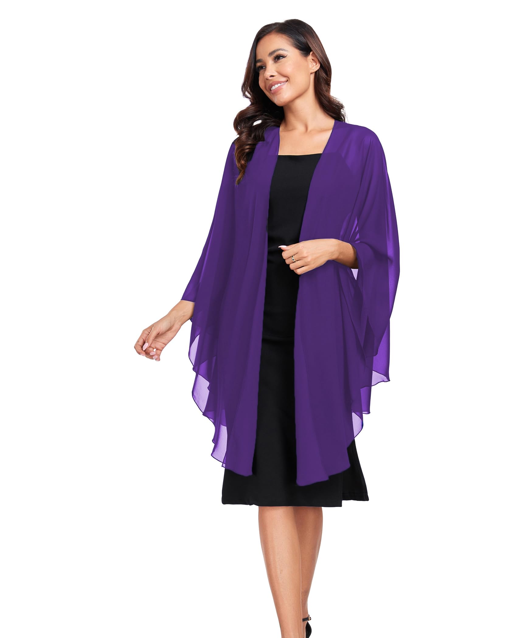 TONGFANTFL Shawls Wraps for Evening Wedding Party Chiffon Scarf Soft Bridal Wraps Wedding Guest Shawl Coverage