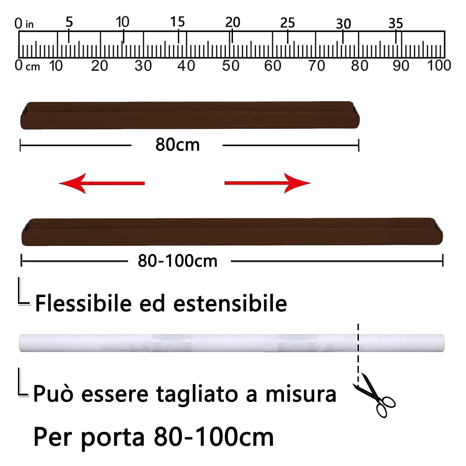 BKSAI Door Draft Stopper for Doors No Adhesive Draught Excluder Under Door Wind Blocker for Bottom of Door,Reduce Noise Draught Excluder Sweep Sound Proof (Beige 24-29IN / Distance Under The Door 1IN)