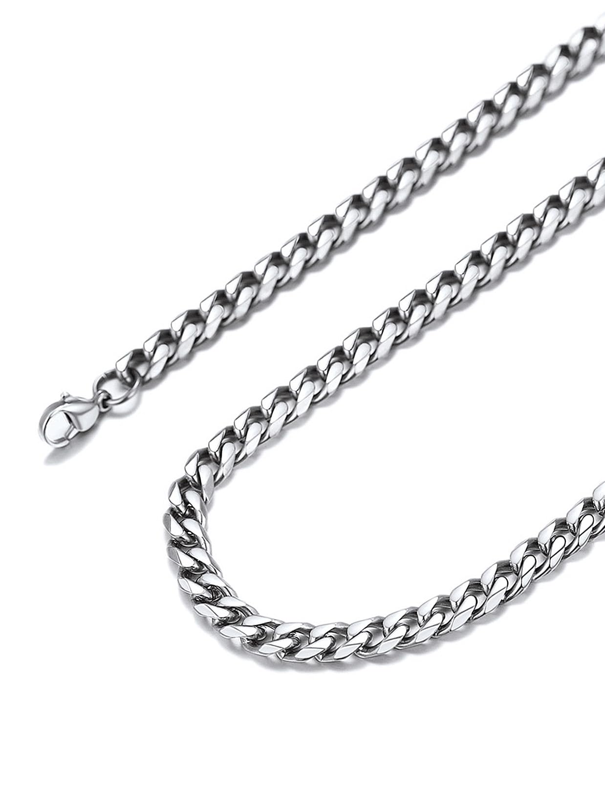 Suplight Cuban Link Chain for Men Women, 18K Gold Plated/Stainless Steel Black Miami Curb Cuban Chain Necklace, 3/6/9/12 mm 14-30 Inch Hip Hop Mens Jewelry, Send Gift Box