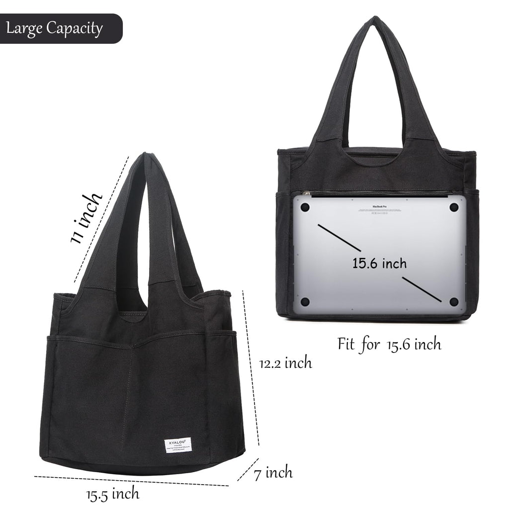 KYALOU Utility Large Tote Bag, Women Casual Shoulder Bags for Work School Gym Beach Travel Shopping Grocery | Utility