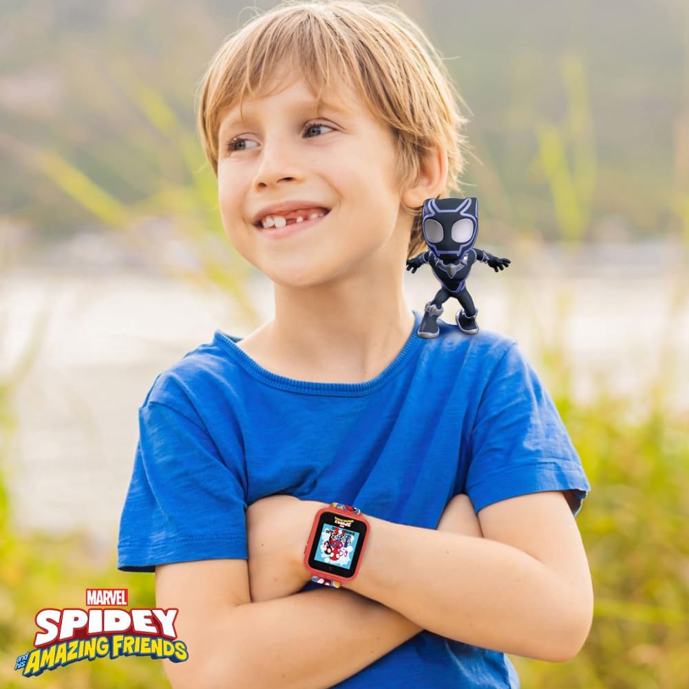 Marvel Spidey and His Amazing Friends Interactive Kids Smart Watch with Camera Games Voice Recorder Calculator Pedometer Colorful Silicone Strap Fits Wrists 5.5" to 8"