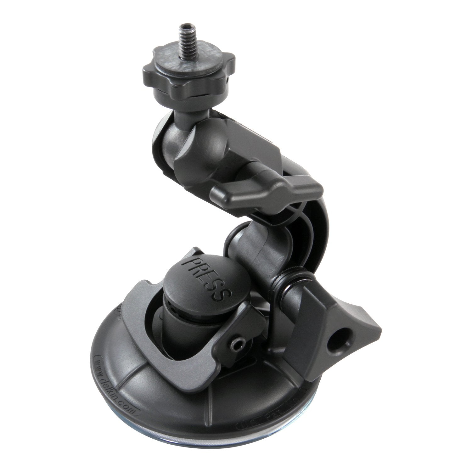 Delkin Devices Fat Gecko Mini Suction Camera Mount - Powerful Suction Cup Camera Mount for Car, Motorcycle, Desk, Window | Secure and Adjustable Action Camera Holder for Video Recording