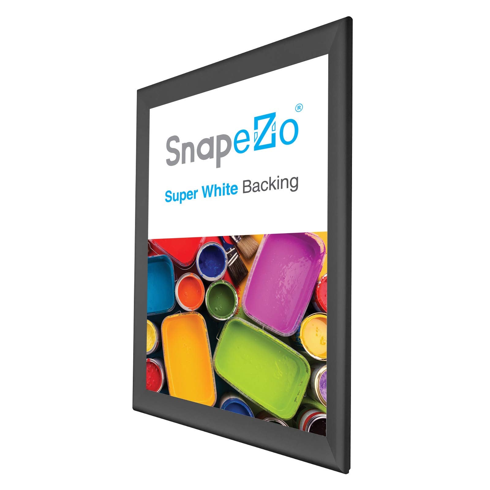 SnapeZo Movie Poster Frame 27x40 Inches, Black 1.7 Inch Aluminum Profile, Front-Loading Snap Frame, Wall Mounting, Wide Series for One Sheet Movie Posters