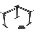TOPSKY Dual Motor Height Adjustable L-Shaped Desk Frame, 270 lbs Capacity, Supports Multiple Monitors, Black 3-Leg Standing/Sitting Base for Home & Office, DF03.02 (Frame Only)