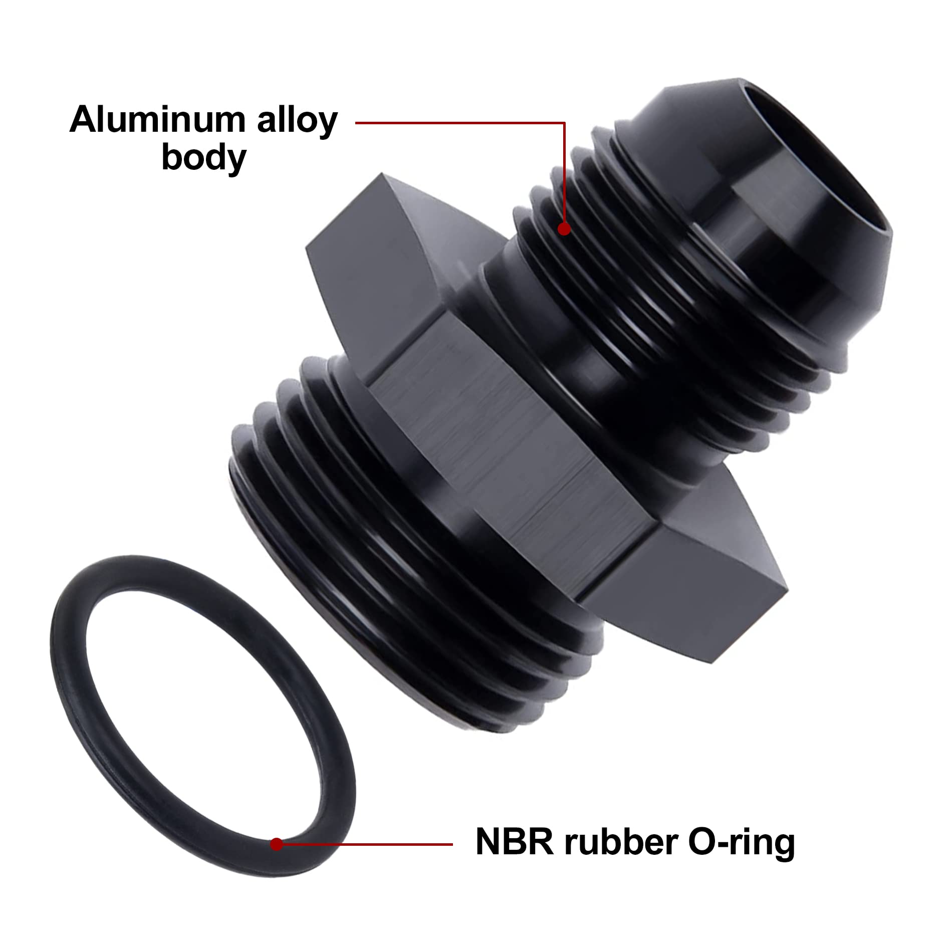 EVIL ENERGY 3AN Flare to AN3 ORB Male O-Ring Fitting Adapter