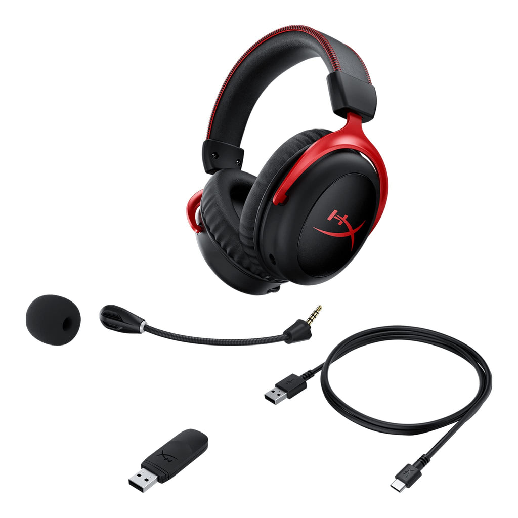 HyperX Cloud II Gaming Headset - 7.1 Surround Sound - Memory Foam Ear Pads - Durable Aluminum Frame - Multi Platform Headset - Works with PC, PS4, PS4 PRO, Xbox One, Xbox One S - Red (KHX-HSCP-RD)