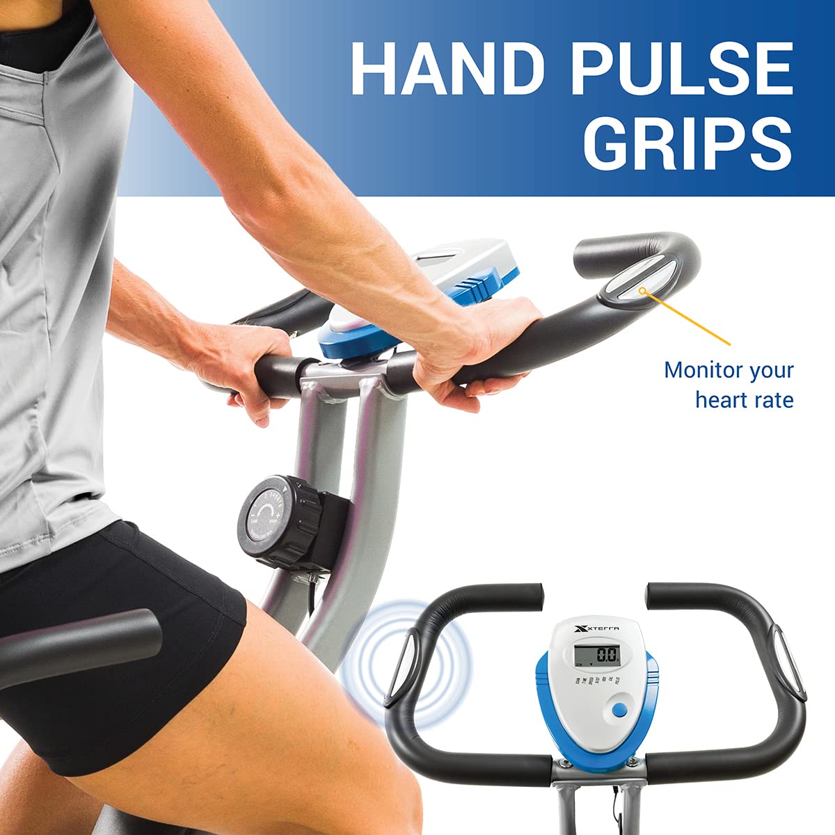 XTERRA Fitness Folding Exercise Bike, 225 LB Weight Capacity