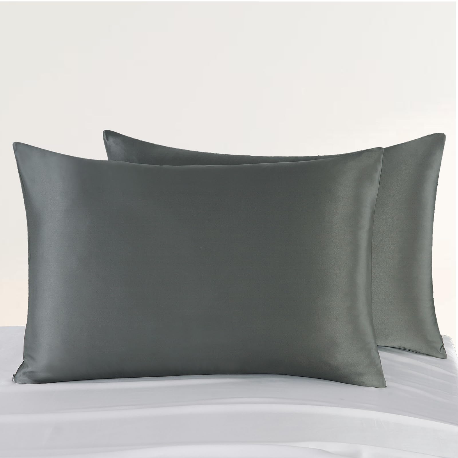 ZIMASILK Upgraded 100% 6A Grade Pure Mulberry Silk Pillowcase for Hair and Skin Silk Pillow Cases with Reinforced Hidden Zipper, More Soft & Durable, Gift Box (Standard 20"x26" Beige)