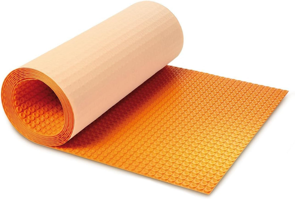 Schluter Ditra-Heat Electric Floor Heating Membrane, 1/4" Thickness | Ideal for Tiles and Stone, Uncoupling, Waterproofing, Vapor Management and Load Support, 134.5 Square Feet Roll - DH512M