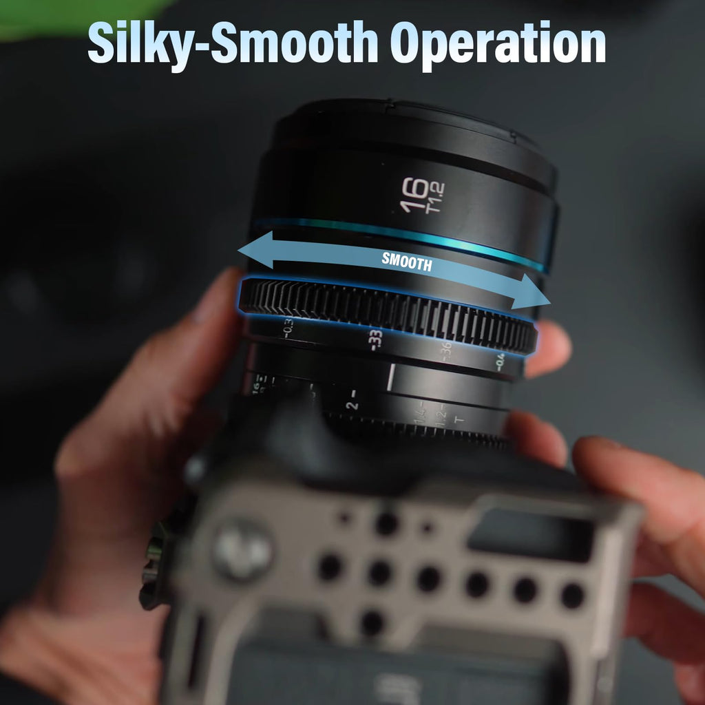 SIRUI Night Walker T1.2 Cine Lens Set, 16mm, 24mm, 35mm, 55mm, 75mm Large Aperture Manual Focus Lens (M4/3 Mount, Black)