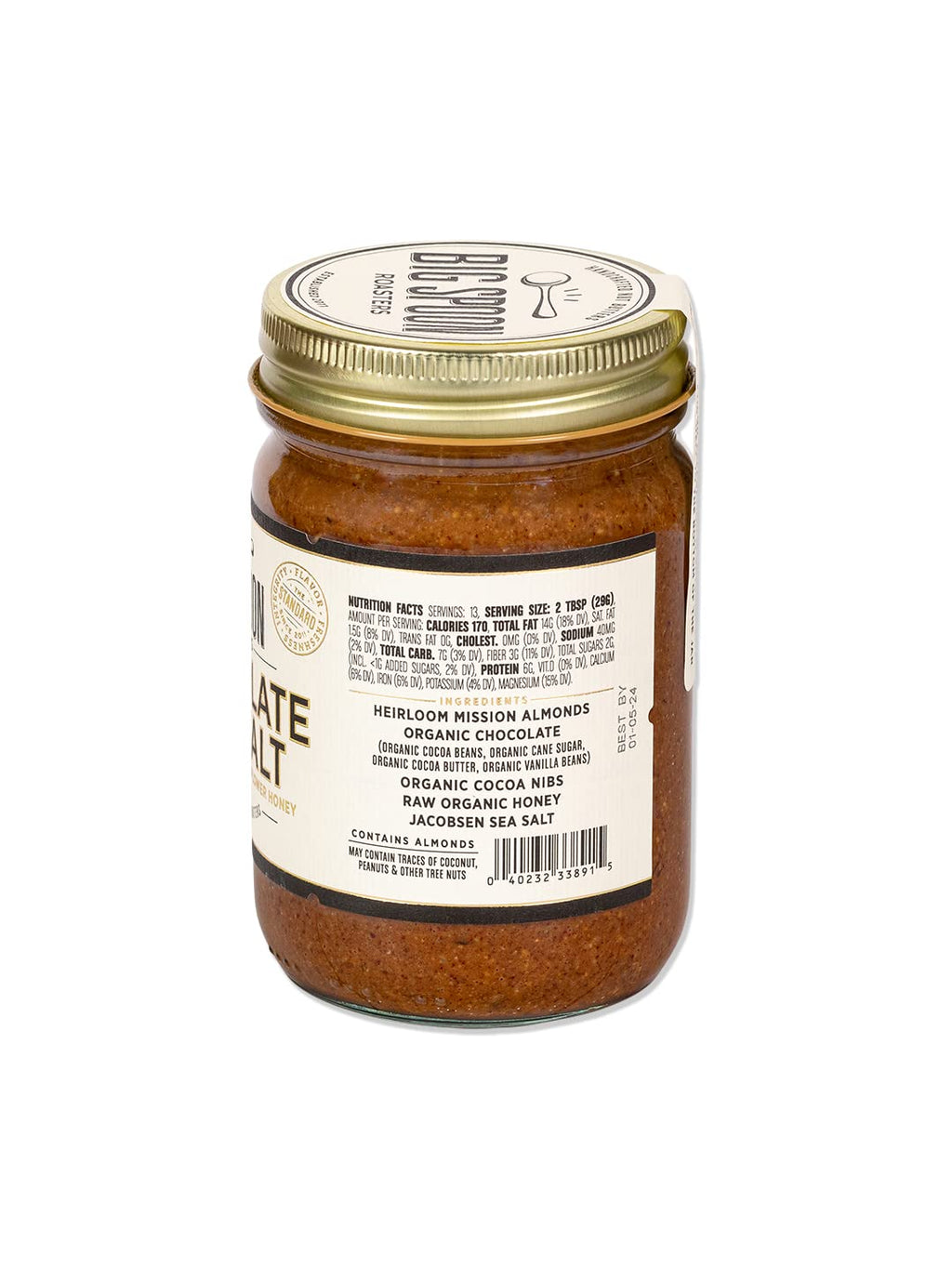 Big Spoon Roasters Carrot Cake Almond Butter With Sea Salt - Keto Friendly, Low Sugar Almond Butter - Crunchy & Bee-Friendly Almonds - Gourmet, Vegan Almond Nut Butter - 13 Ounces