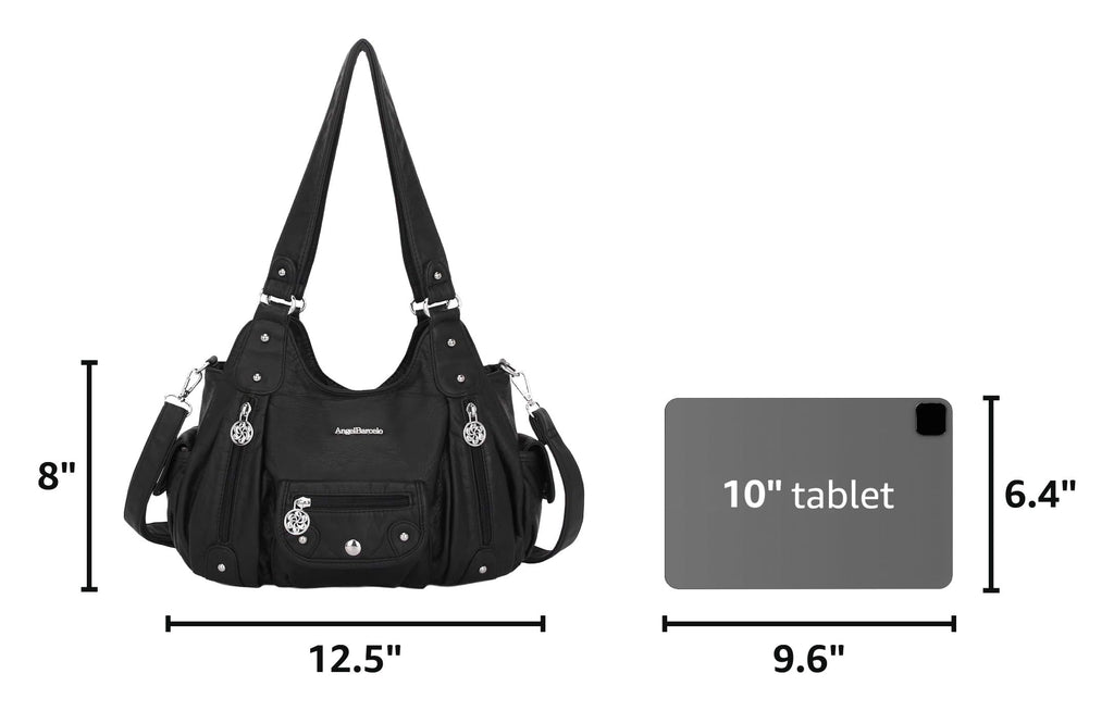 Angel Barcelo Purses for Women Soft PU Leather Shoulder Bag Crossbody Purse and Handbags