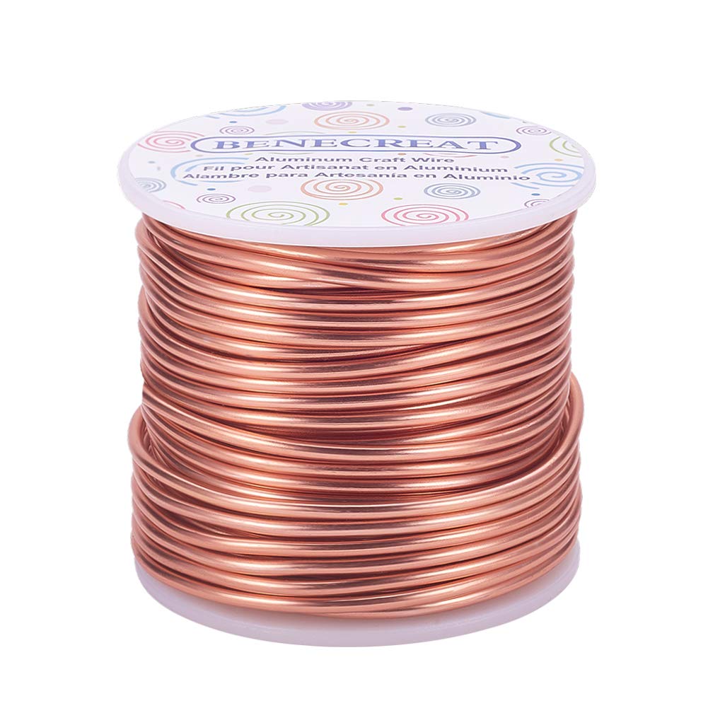 BENECREAT 9 Gauge Jewelry Craft Aluminum Wire 55 Feet Bendable Metal Sculpting Wire for Halloween Craft Floral Model Skeleton Making (Black, 3mm)