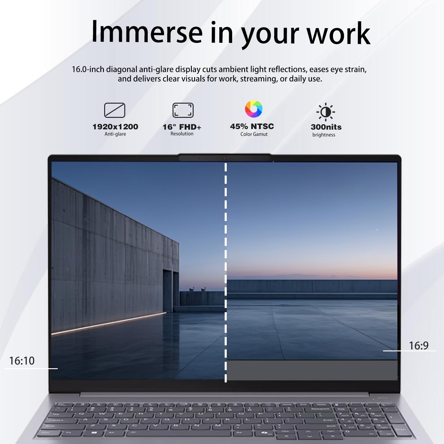 Lenovo ThinkBook 16 Gen 7 Business Laptop, 16” FHD+, AMD Ryzen 5 7533HS, 32GB DDR5, 1TB SSD, Wi-Fi 6, HDMI, Fingerprint, SD Card Reader, HD Webcam with Privacy Shutter, Windows 11 Pro, w/Bundle