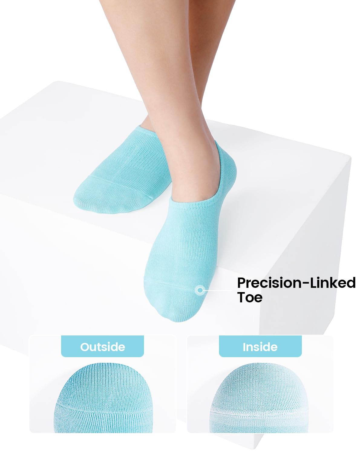 IDEGG No Show Socks Women 10 Pairs Low Cut Anti-Slid Novelty Athletic Casual Invisible Liner Socks