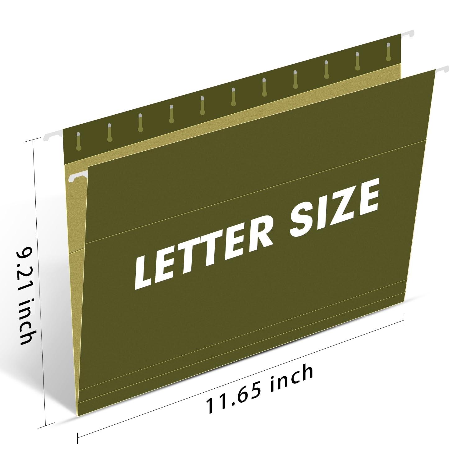 Extra Capacity Hanging File Folders, RAZCC 60 Pack Letter Size Reinforced Hanging Folders with Heavy Duty 1 Inch Expansion for Bulky Files, Filing Cabinet, Adjustable Tabs, Green