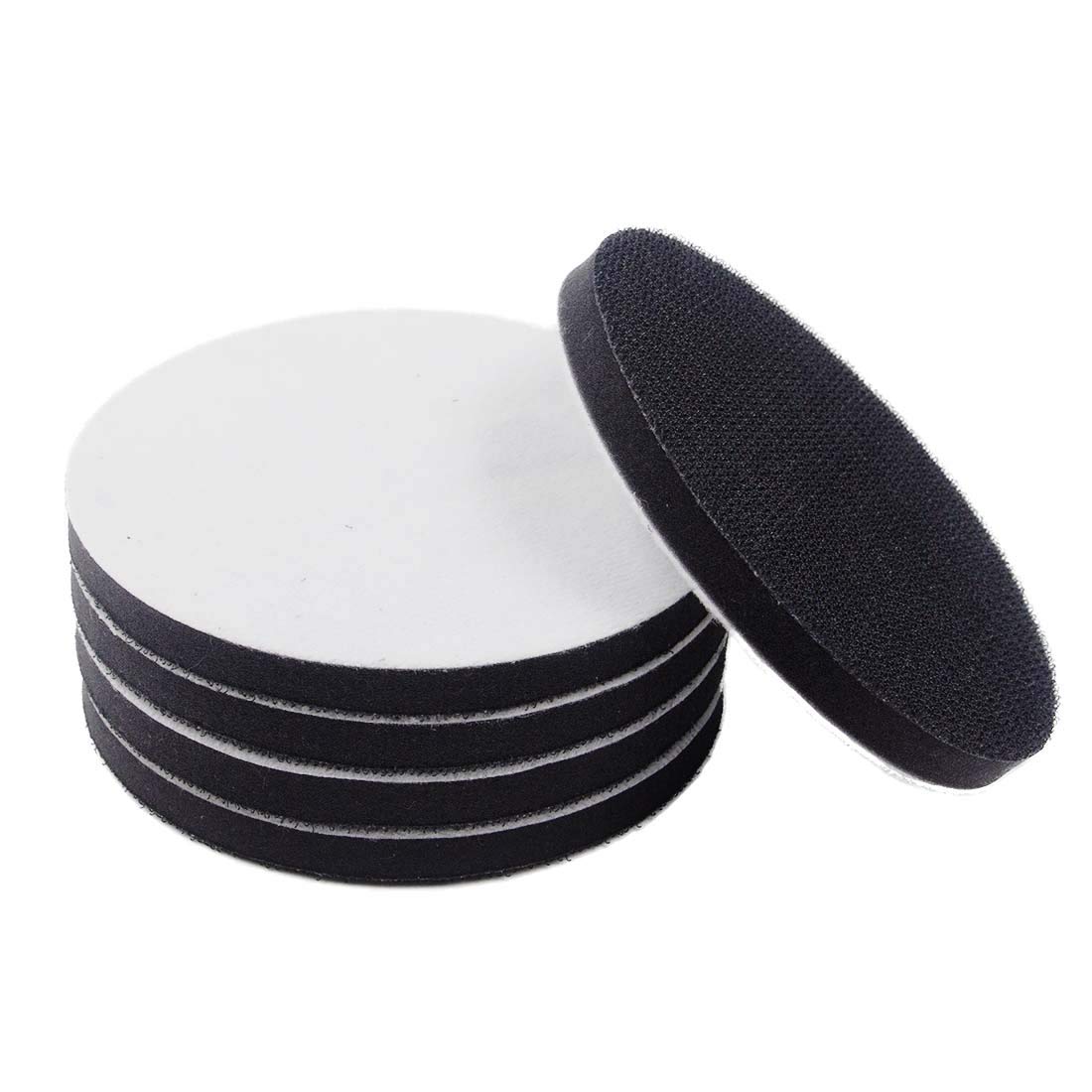 5 Pack 5 Inch 8 Holes Soft Density Interface Pads Hook and Loop 5" Sponge Cushion Buffer Backing Pad (Set of 5)