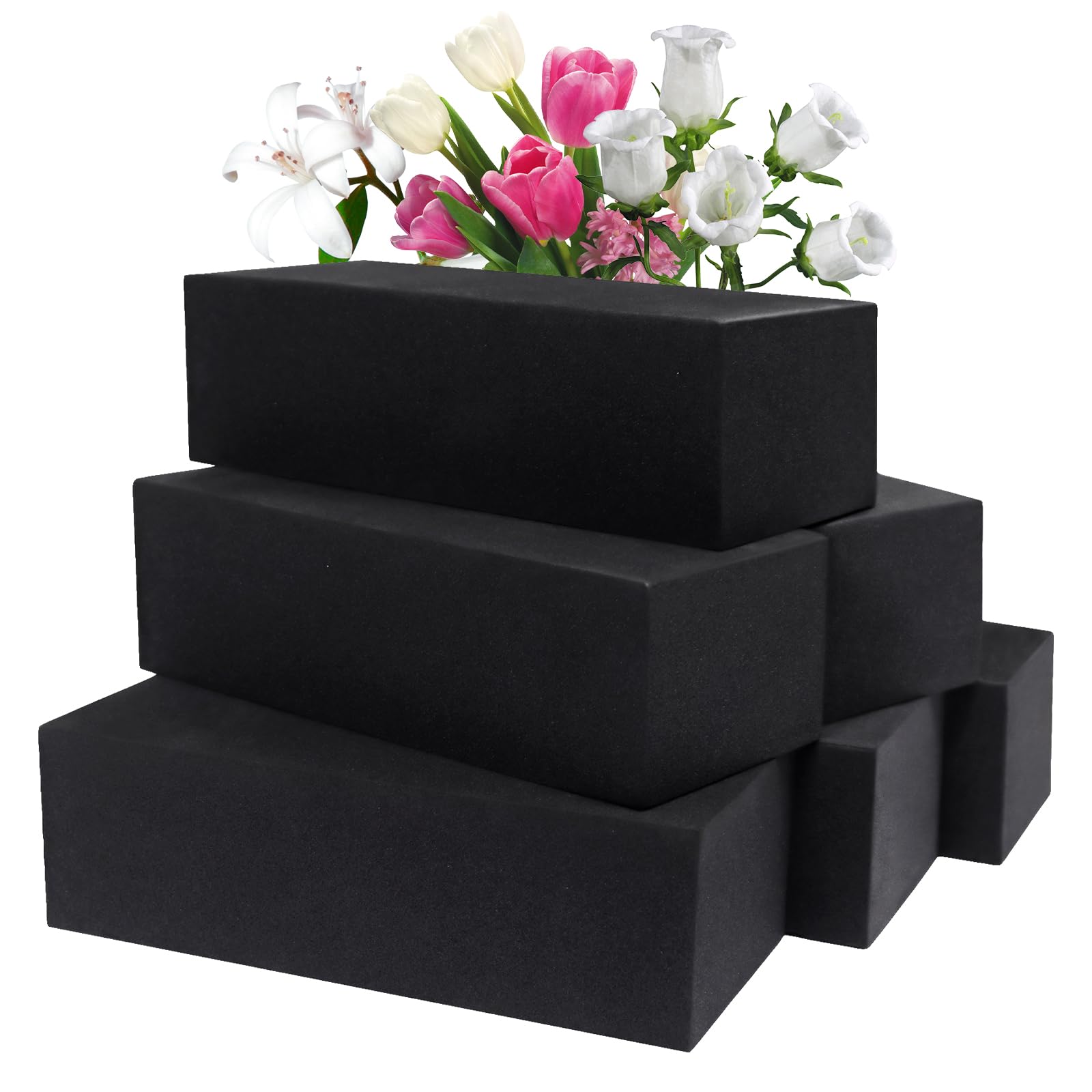 Prashent 9.2FT 14 Piece Floral Wet Foam Garland for Fresh Flowers, Floral Craft Wet Foam for Home Garden Wedding Decoration, Arch Door Tabletop Flower Arrangement DIY Material