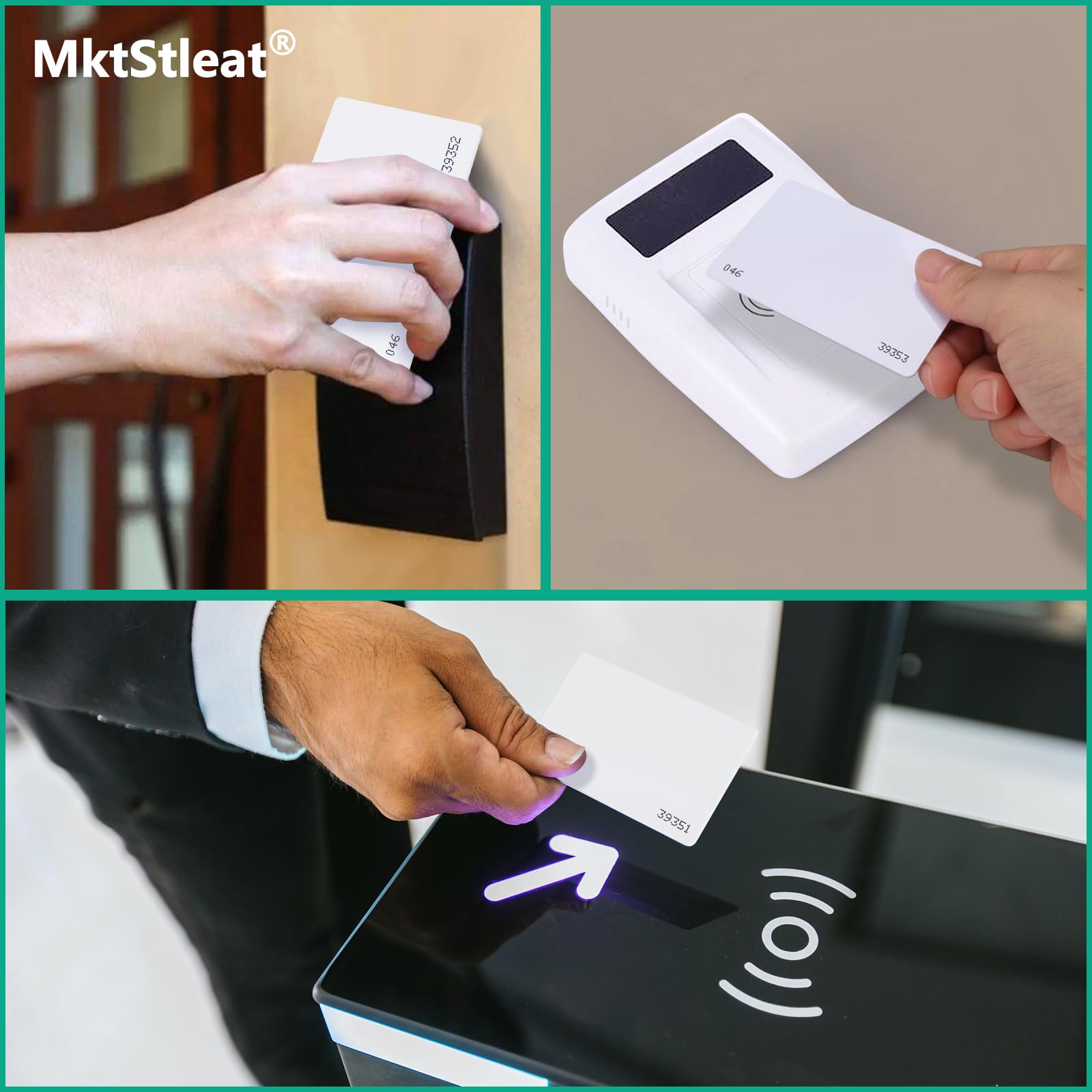 50pcs26 Bit Proximity CR80 Cards, Weigand Prox Blank Printable Swipe Cards Compatable with ISOProx 1386 1326 H10301 Format Readers. Works with The vast Majority of Access Control Systems