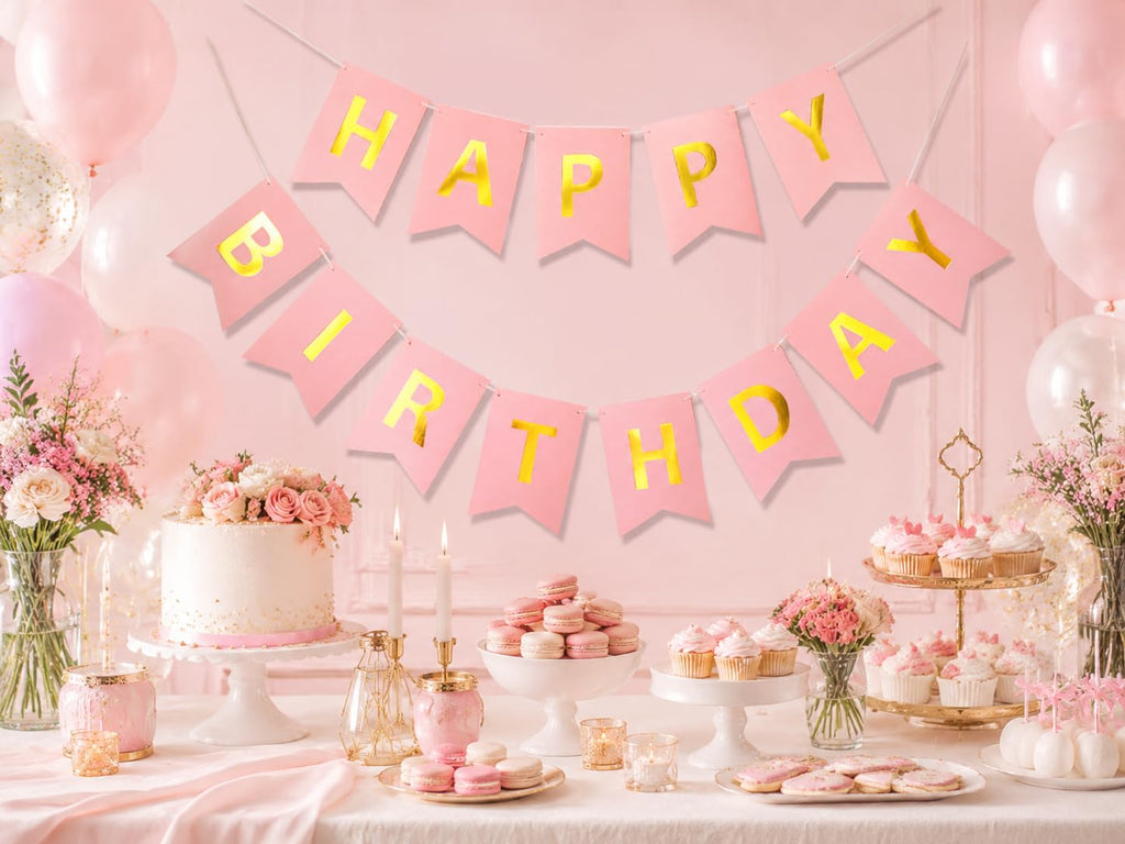 Letjolt Mint Blue Happy Birthday Banner Party Signs 13 Pcs | Supplies for Birthday Party Decorations Nursery Decor